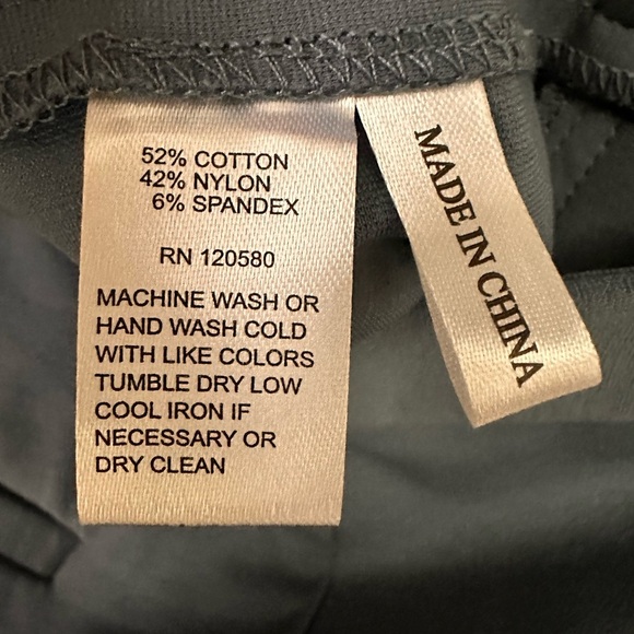 Amanda & Chelsea Women's Modern Fit Slate Blue Straight Leg Ankle Pants - Picture 6 of 8